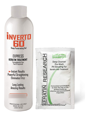 Inverto 60 Advanced Gel Complex Brazilian Keratin Hair Blowo