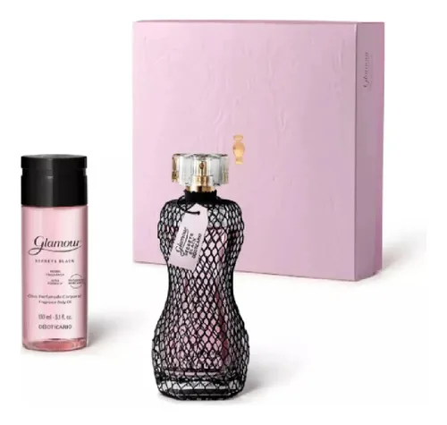 Presente Kit Estojo Glamour Secrets Black Feminino Boticário 75ml