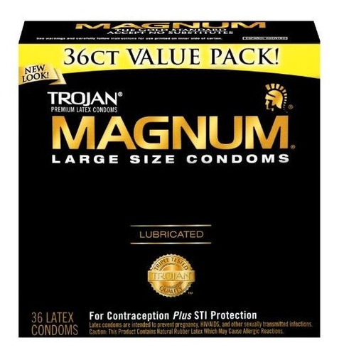Magnum Preservativos, Lubricado, Grande, 36 preservativos De