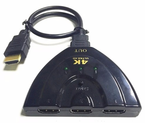 Imagen 3 de 4 de Switch Hdmi 1x3 1080p Con Cable Hdmi Local 1 Junta Fac A Y B