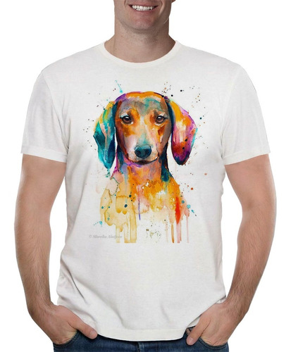 Remera Remera Perro Daschund Salchicha 2 Hombre Purple Chick