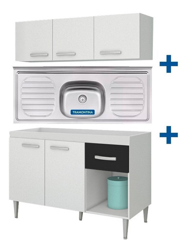 Mueble Cocina  Bajo Mesada + Pileta + Aereo