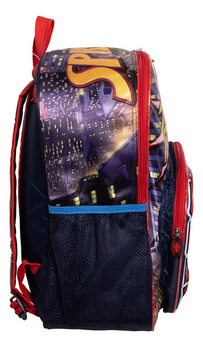 Mochila Escolar Primaria Spiderman C/luces Original. Rojo Spiderman
