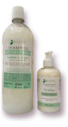 Kit Shampoo Revitalizante + Keratina Reparadora Con Proteina