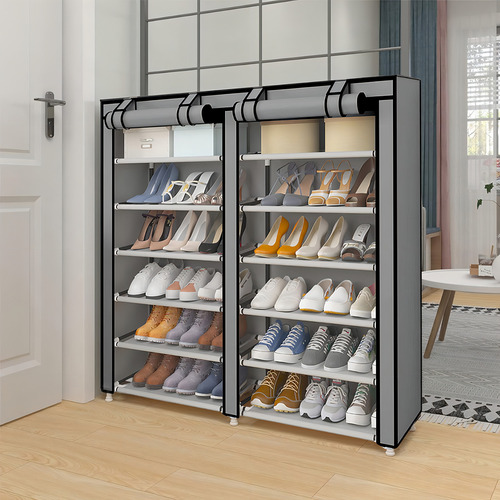 Zapatera Organizador De 6 Niveles Closet De Zapatos Tenis Fasilyt YUB-012 Gris
