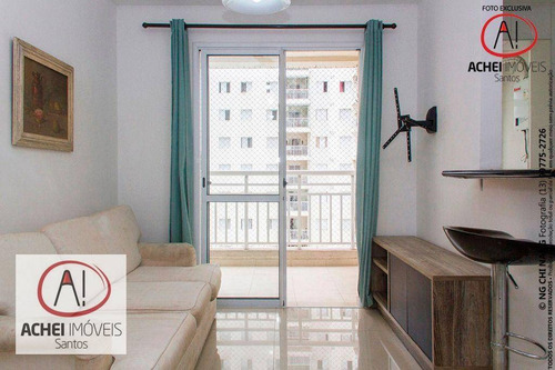Imagem 6 de 30 de Apartamento Com 2 Dormitórios, Sala Com Sacada, Lazer Completo, 1 Vaga À Venda, 64 M² Por R$ 455.000 - Marapé - Santos/sp - Ap10953