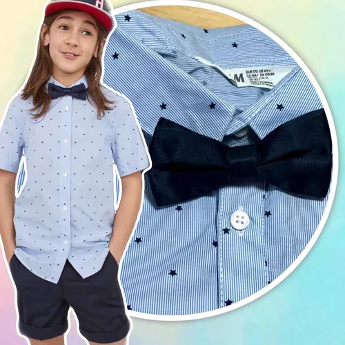 Prueba dolor de cabeza presupuesto Camisa Con Corbatín Casual Para Adolescentes/ Niño H&m Hm | MercadoLibre