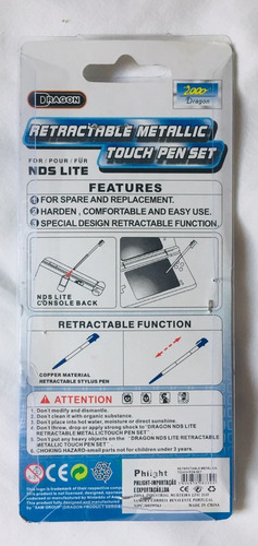 Lápiz Para Pantalla Táctil Nintendo Ds Lite - Extensible