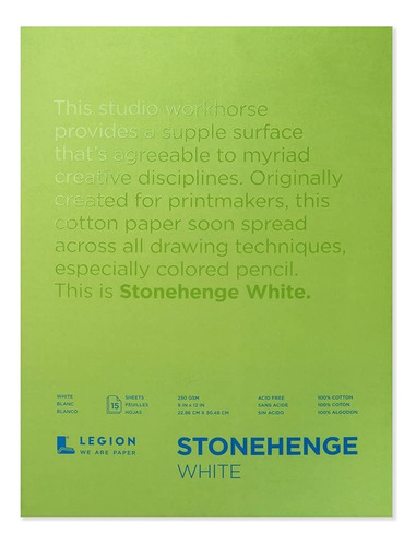 Legion Stonehenge Pad - Papel De Liar  9.0 X 12.0 In  15 Ho