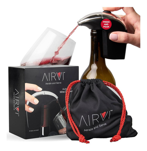 Dispensador De Vino Automático Airvi Plata - Sin Derrames