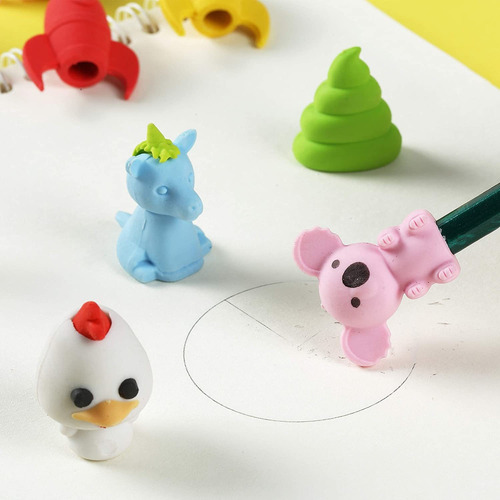 Juego De Gomas De Borrar En Forma De Animales X22 Unidades