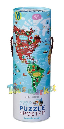 Imagen 2 de 6 de Puzzle 200 Piezas Rompecabezas Con Poster Crocodile Creek