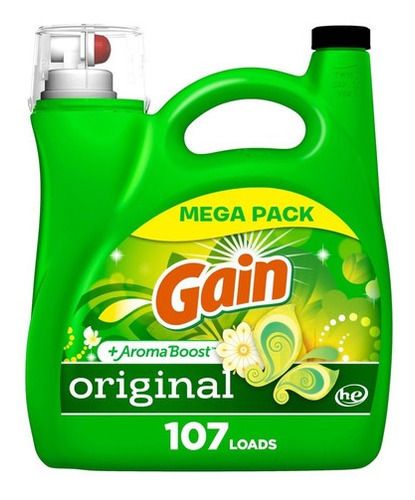 Detergente Liquido Gain Original 107 Lavados 4,55 Litros