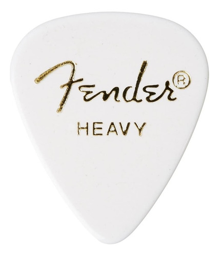 Fender 351 Shape Classic Picks - Púa Heavy Color White