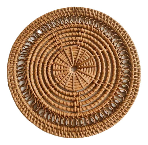 Cesta De Pared Tejida Hecha A Mano, Flor Redonda 30cm