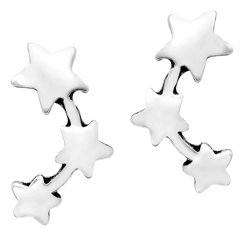 Aeravida Mini Triple Stars Constelación Aretes De Plata | |