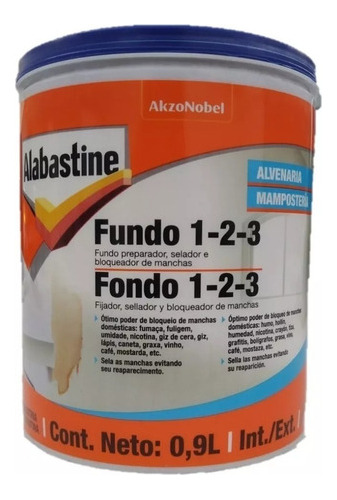 Fondo Alabastine 123 900 Ml Fija Sella Bloquea Alba Mm