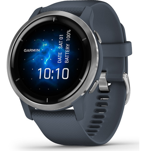 Garmin Reloj Smartwatch Venu 2 Spotify Edad Fitness Amoled Color Azul Granite