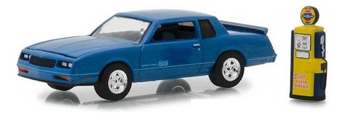 1984 Chevy Monte Carlo Ss Gas Pump S05 Hobby Shop Greenlight Cor Azul