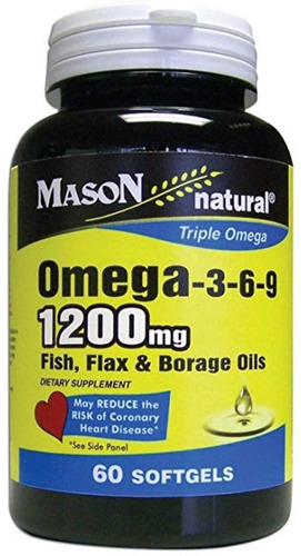 Mason Vitamins Mason Natural Natural Omega-3-6-9, 60 Ea