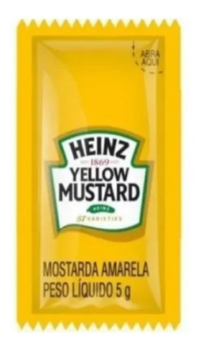 1 Caixa Sachês Mostarda 192x5g Heinz - Saches Mostarda Heinz
