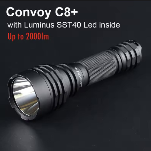 Lanterna C8+ Convoy Caça 2000 Lumens Aluminio