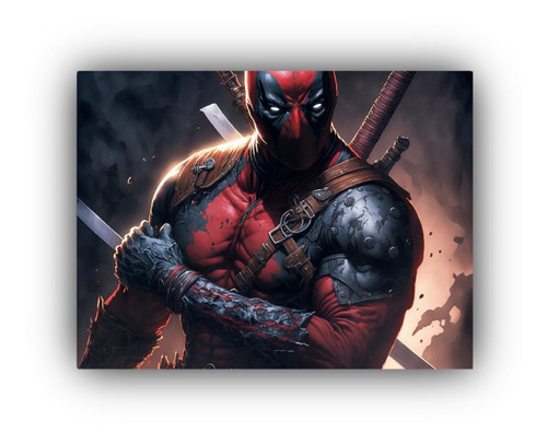 Arte De Pared Alta Calidad Deadpool Super Heores 40x30cm