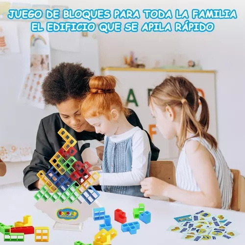 // 48pcs Tetris Tower Balance Game Con Bolsa, Juguetes De
