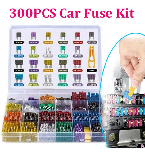 Imagen 2 de 9 de Kit 300pcs Fusibles Coche Automotriz Con Caja