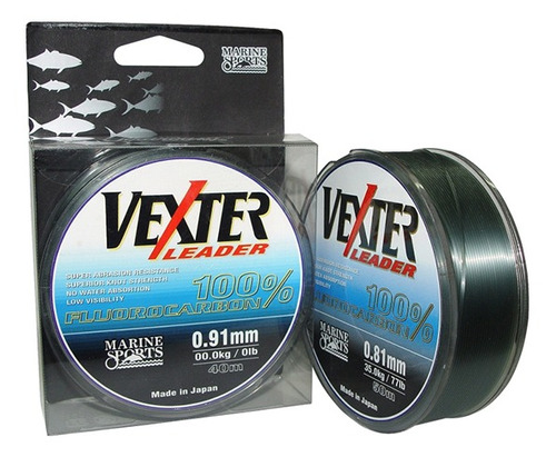 Linha Vexter Leader Fluorcarbono Marine Sports 0.81mm 77lbs