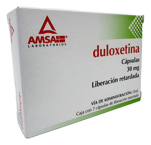Duloxetina 30 Mg. Caja Con 7 Capsulas Lib Prolongada. Amsa.