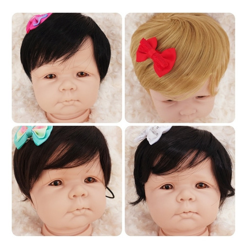 Peruca Para Bebe Reborn Várias Cores 1 Unidade Promoção