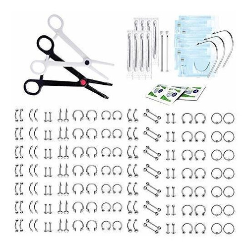 Kits De Piercing - 200pc Professional Body Piercing Kit 14g 