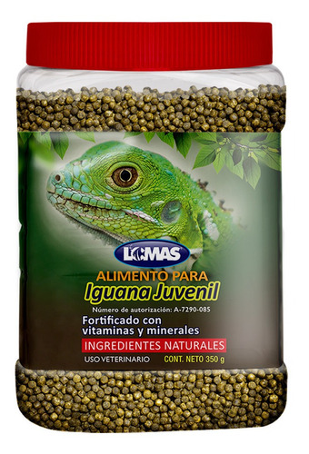 Alimento Iguana Juvenil Ingredientes Naturales 350 Grs Lomas