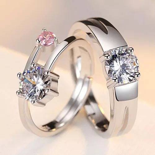 Par Promesa Plata 925 Amor Novios Amantes