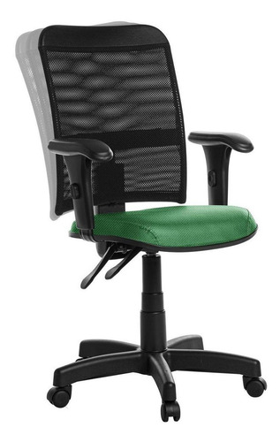Cadeira De Escritório Ergonômica Tela Com Braço Rj:verde