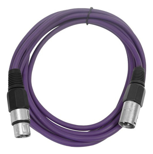 Cable Xlr 10' Púrpura Macho A Hembra - Balanceado