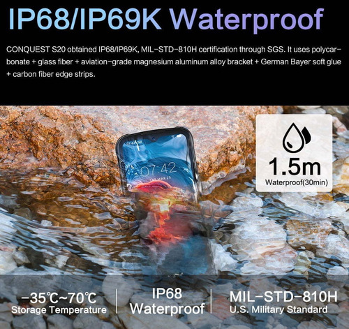 Conquest S20 Atex - Celular Resistente Conexión 5g Gps Wifi