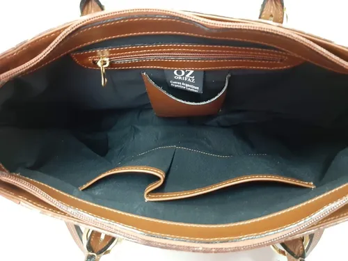 Cartera De Cuero Orifaz 100 Cuero Grabado L ser Art. 335 l
