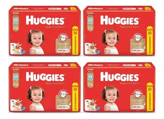 200 Pañales Huggies Supreme Care Talle Xxg (+14k) 4 Packs 50