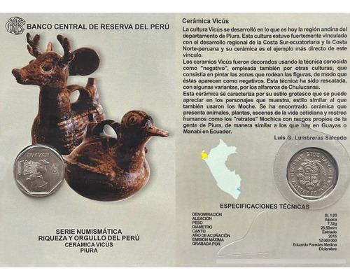 Moneda Un Sol Colección Riqueza Y Orgullo Del Perú Blister