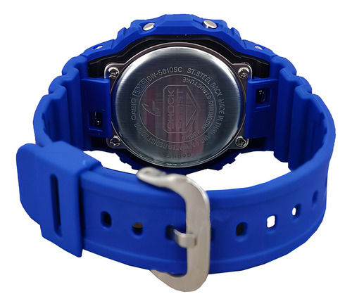 Pulseira de relógio masculina Casio DW-5610sc-2dr G-shock Cor: azul, moldura, cor de fundo laranja, cor de fundo preta