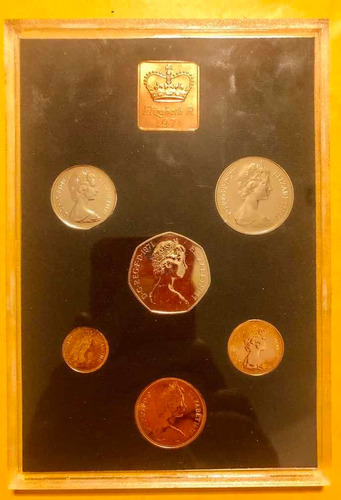 Set 6 Monedas 1971 Inglaterra Ynorte Irlanda Sistema Décimal (Usado)