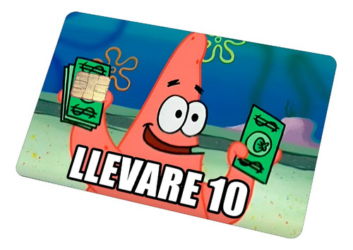 Sticker Para Tarjeta Nuevo Llevaré 10 Patricio Estrella Meme