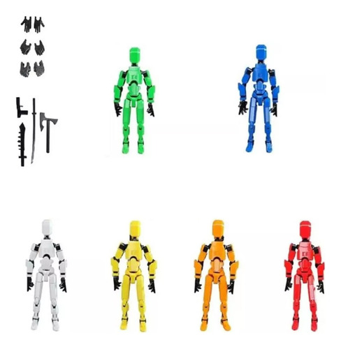 M Kit 6 De T13 Figura De Acción Impresa En 3d Con Múltiples