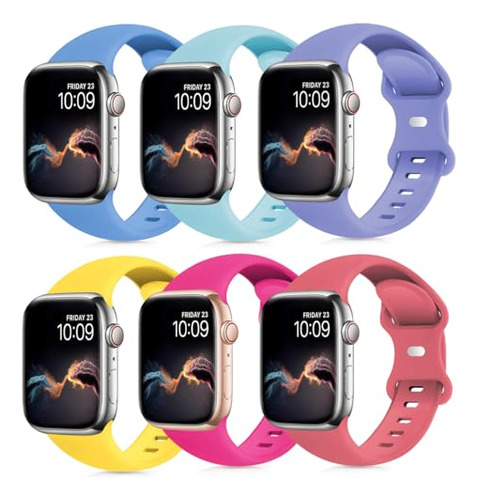 6 Bandas De Paquete Compatibles Con Apple Watch Band 45mm 40