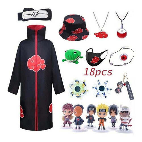 18 Piezas Naruto Akatsuki - Kit De Capa