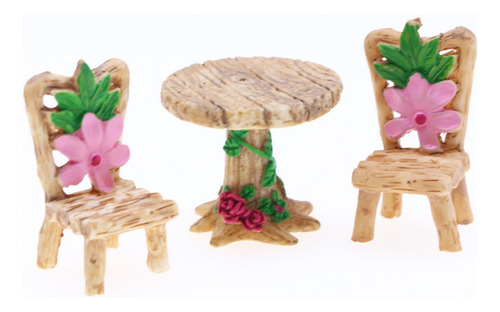 1/12 Escala Casa De Muñecas Mesa Silla Miniatura