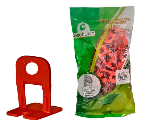 Clips Niveladores De Pisos Ecolíder - Vermelho