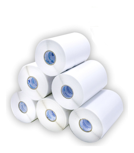 10 Rolos Opcao Etiquetas Couche 70x30 Mm 7x3 Cm Zebra Elgin Cor Branco
